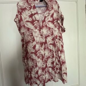 Torrid Slub knit. Tropical Print Women's Dress
